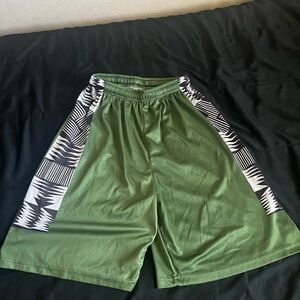 Green Patterned Men's Shorts